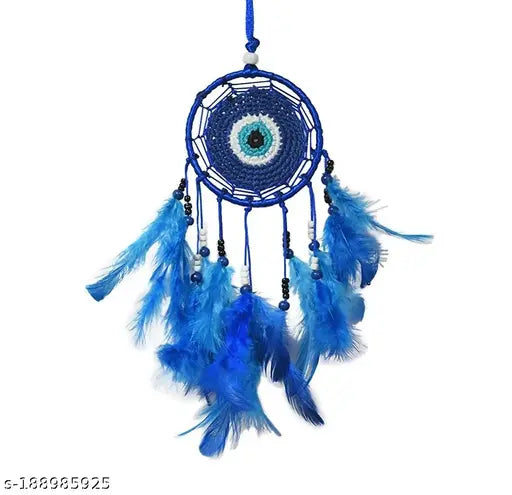 Multicolor feather dreamcatcher for indoor/outdoor home decor, brings positivity and good luck