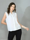 Rayon sleeveless casual top, 100% skin-friendly, versatile style for office or daily wear, size S - 6XL, made in India