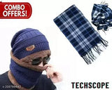 Cotton balaclava cap with muffler combo pack, warm and cozy winter wear from India