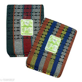 Feather Green single-size cotton blend multipack blankets (60x90), multicolor pack of 2 for daily use, free size