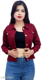 Denim ethnic jackets, solid combo - Indian-origin denim jackets for trendy, fashionable women