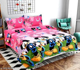 Microfiber flat sheets, Mickey Mouse print, double queen size bedsheet_23 by ADEGIA for heavy winter use