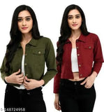 Denim tuile jacket for kids (8-16 years), Indian handcrafted apparel