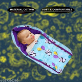 Sea green cotton printed Smart Sales 3-in-1 baby bed, versatile for newborn & infant co-sleeping, portable bassinet & carry nest