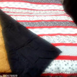 Black and white cotton geometric quilt, ideal for AC rooms, 10x12 inches