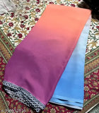 White Georgette Mill Print Saree with Separate Silk Blouse, Indian traditional outfit for daily wear and parties