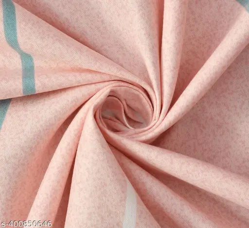 Pink 250 TC Premium Cotton Elastic Fitted King Size Double Bed Sheet with Two Pillow Covers, Floral Pattern, 72x78x8 Inches