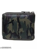 Genuine artificial leather RFID secure large capacity men's wallet, two compartments, solid pattern, free size (11cm x 2cm x 9.5cm), features 6 card slots and coin pocket