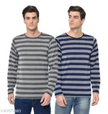 Multicolor cotton blend long sleeve men's t-shirts pack 2 by Vimal Jonney, Indian branded colorblocked style