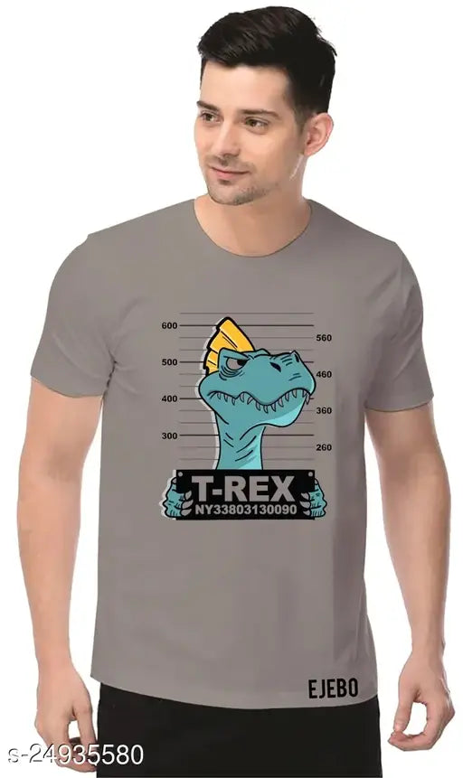 Solely Men Dragon Printed Dryfit Polyester T-shirt, short sleeves, vibrant design, Indian origin