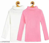 High-neck wool sweater for kids, timeless design, suitable for various occasions, durable and easy to maintain