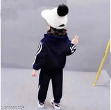 Blue velvet princess style boys top & bottom set with long sleeves, solid pattern