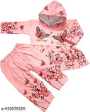 Printed wool winter sweater and pajama set for girls, 0-12 months, Indian origin