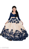 Girls pack of 3 satin lehengas with net dupattas, embroidered and stitched, in various sizes (9-10 to Free Size). Indian traditional wear on display rack