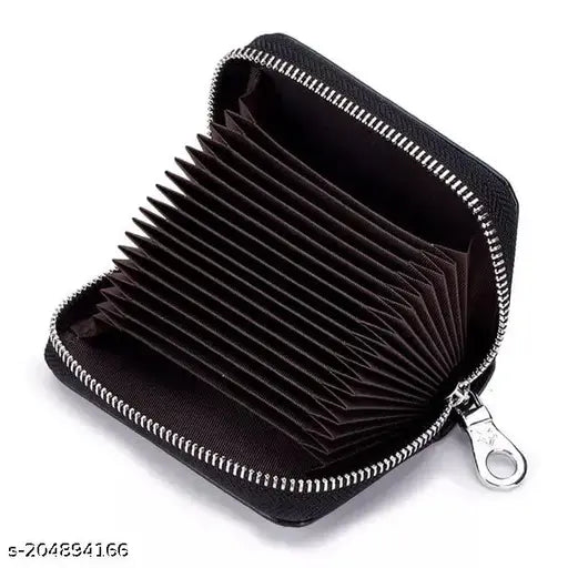 Leather multi-slot wallet with RFID protection, brown leather, features a cute bee design for men and women. Premium quality, compact size (4.3x2.8x1 inches), perfect for daily use
