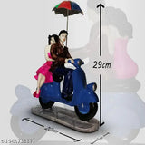 Hand-crafted polyresin Valentine Love Couple Statue, intricately designed, 20cmL x 7cmB x 29cmH, perfect for home decor, anniversaries, or gifting