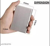 Stainless steel, water-resistant RFID protected credit card wallet for women and men. Slim, stylish, and sturdy with 6 business card holder slots for daily use. Ultra slim and portable for travel and shopping