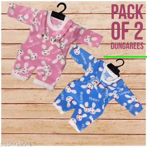 Woolen printed dungarees set (2pcs), warm winter sweater for babies (0-4 months), perfect for boys or girls