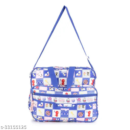 Blue fabric trendy kids backpack multipack with zipper closure, ideal for all purposes, made in India