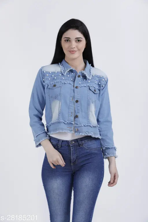 Denim waistcoat for women, Fancy Fabulous Jackets, size S-XL from India