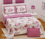 Super King Size 100% Pure Cotton Flower Print Bedsheet with 2 Designer Pillow Covers - Nandani Superior Quality