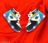 Handly Collection Kids LED Glow T101C Green EVA Sole Shoes - Lightweight, breathable, and stylish kids' sports shoes with LED lighting features and Velcro fastening, perfect for outdoor activities