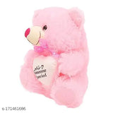 Pink with Heart Someone Special Teddy Bear, 30 cm long, ideal for gifting to girls aged 0-2 years. Made of non-toxic polyester and fur fabrics, perfect for cuddling and hugging