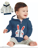 Teal blue cotton embroidered hoodie for kids (India), double layer, long sleeves, high quality, comfortable and soft