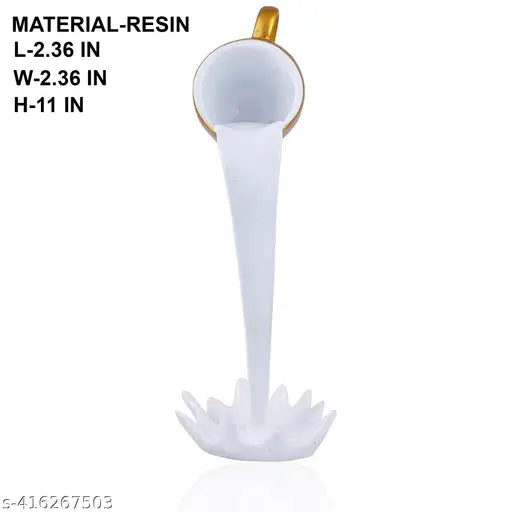 Antique resin floating cup showpiece for home decor, captivating and thoughtful table art. Handcrafted in India, adds a unique touch to living room or bedroom decor