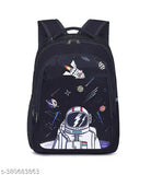BKBlueAstronaut24A - Waterproof blue polyester school backpack with pencil stationery pouch, ideal for picnics and school-going children (26L, free size: 25cm x 15cm)