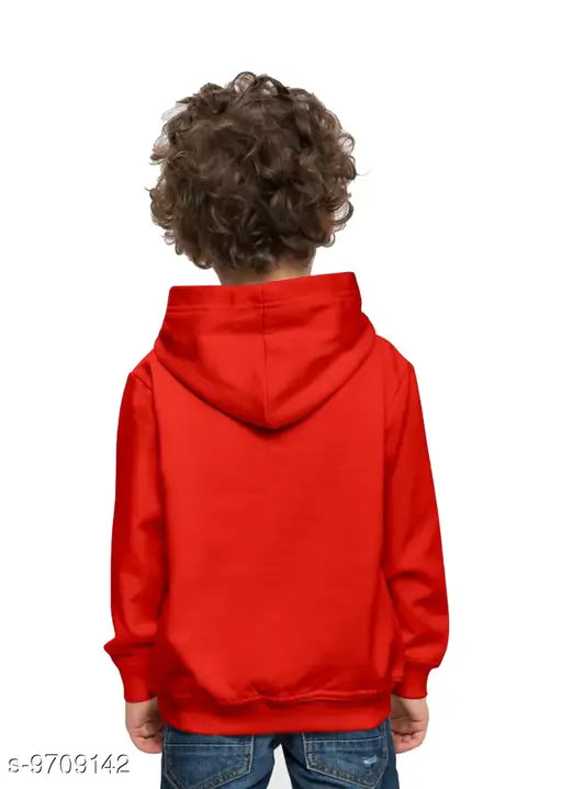 Unisex cotton blend kids hoodie, solid color for ages 2-16, Indian origin