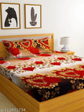 Polycotton romantic double bedsheets & 4 pillow covers combo pack - Superfine summer bedsheets by Vhocr, India