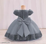 Affordable embellished net baby kid's frock, long sleeves, 18-24 months to 4-5 years, India origin