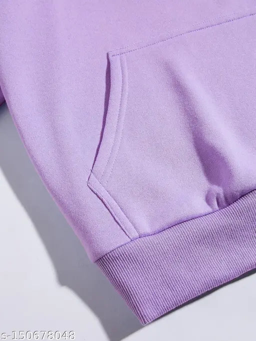 Cotton blend girls printed hoodie, self-design pattern for 8-9 years, stylish lounge wear