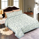 HazyDecor King Size Cotton Floral Reversible Ultrasonic Comforter & 2 Pillowcases - Vibrant tropical style for a cozy bedroom