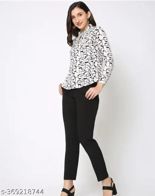 Black Lycra Nero Pant - Stretchable, elastic pocket, women's casual formal wear from The Bottom Looks™ (India)