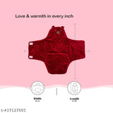 Maroon fleece AC blanket, lightweight and soft for baby wrap or sleeping bag (66x66 CM)