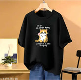 Premium quality cotton printed oversized long sleeve t-shirt for women, loose fit and comfortable everyday wear