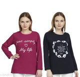 Comfy elegant cotton women's top, printed net long sleeves, S-XXXL sizes available