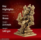8-handed brass Lord Varahi Amman idol, intricate Varaga Devi statue, small size (5x6 cm), traditional Indian god idol