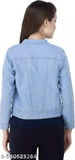 Denim trendy regular fulseelves jacket, solid net, long sleeves, XS-L sizes available