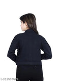 Solid denim long-sleeved women's collar jacket from India