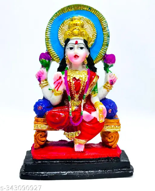 Resin Ganesh-Laxmi idol, 12cm x 12cm x 3cm, Diwali home decor gift from India
