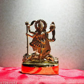 Handcrafted metal Maa Kali idol, 15cm x 12cm x 10cm, contemporary Indian art for car dashboard, home decor, office showpiece