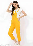 Cotton blend printed net jumpsuit for girls, short sleeves, Indian origin