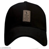 Blue and Black Adjustable Cotton Baseball Caps - Combo Pack 2. Lightweight, durable, smooth, & breathable. Ideal for men & women. Sun protection with adjustable Velcro closure. Made in India