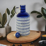 Ceramics Ghar Premium Ceramic Oil Dispenser Bottle Set, microwave-safe 1000ml duo for cooking oil storage