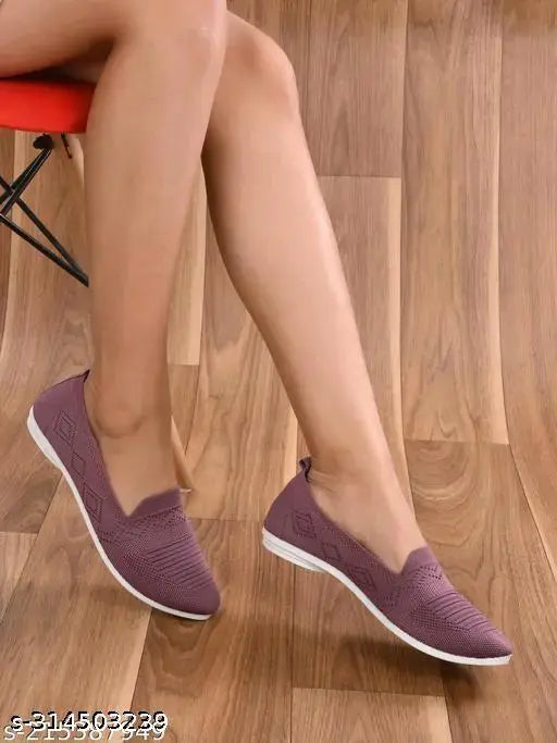 Textile slip-on ballerinas, stylish casual office wear for girls (IND-4, IND-5, IND-6, IND-7), Indian origin