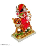 Marble finish poly resin Durga Mata statue (11cm x 7cm x 17cm), spiritual decor for home or office