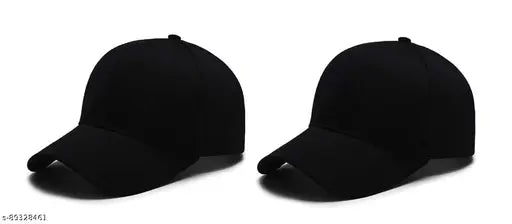 Designer pack of 2 cotton baseball caps, unisex style in diverse colors, ideal for casual wear, origin India